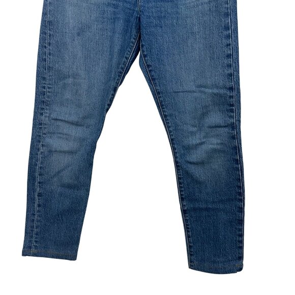 Levis 501 Skinny Fit Jeans Womens Blue Denim Button Fly SZ 28W 27L Classic Style - Picture 15 of 16